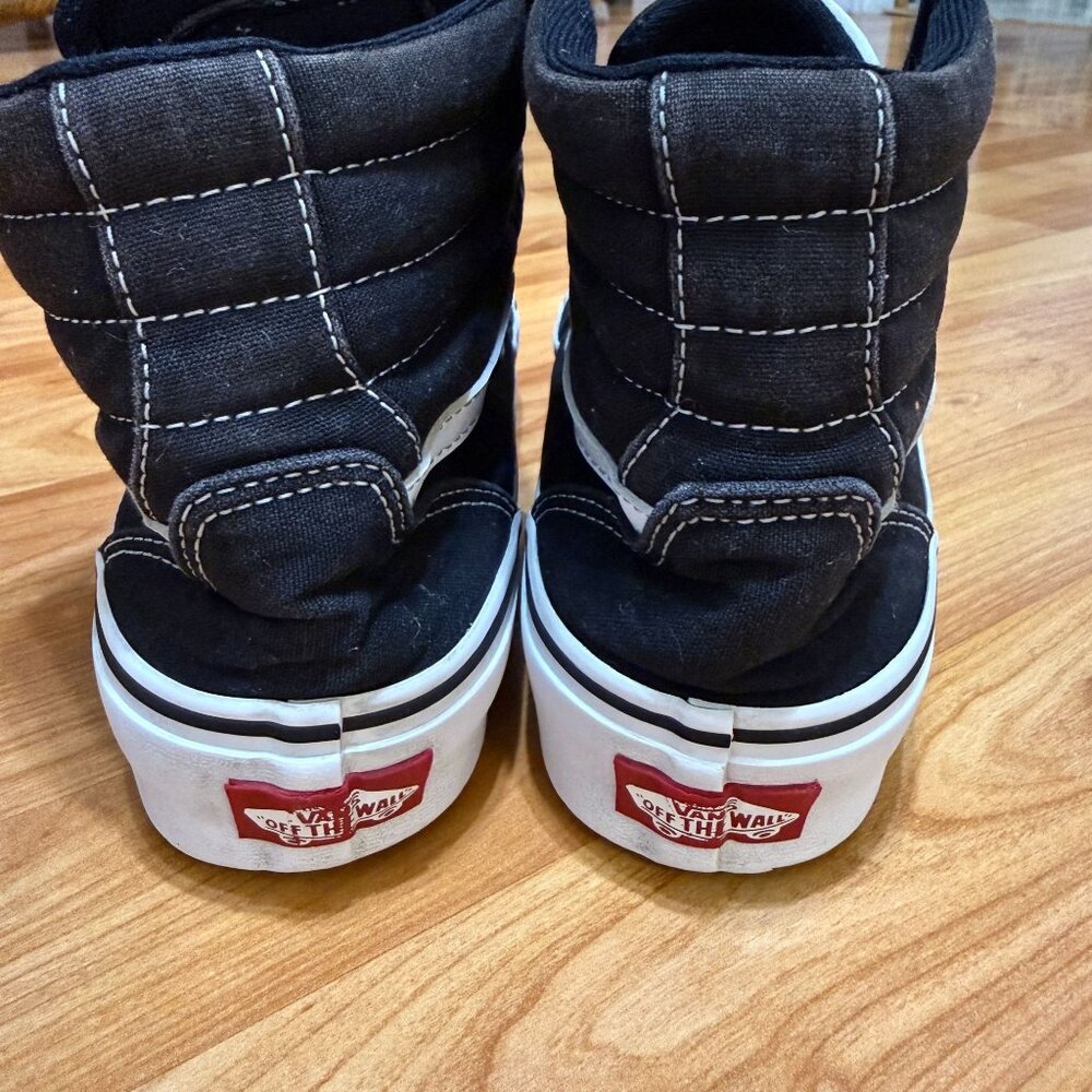 Vans Sanitized Sk8 Hi Shoes Sneaker Black White Women 8.5 High Top Skate - Picture 6 of 11